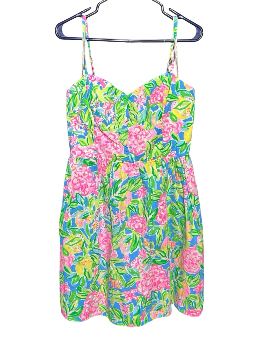 NWT Lilly Pulitzer Ilana Cotton Sundress Grove Garden Floral Size 16